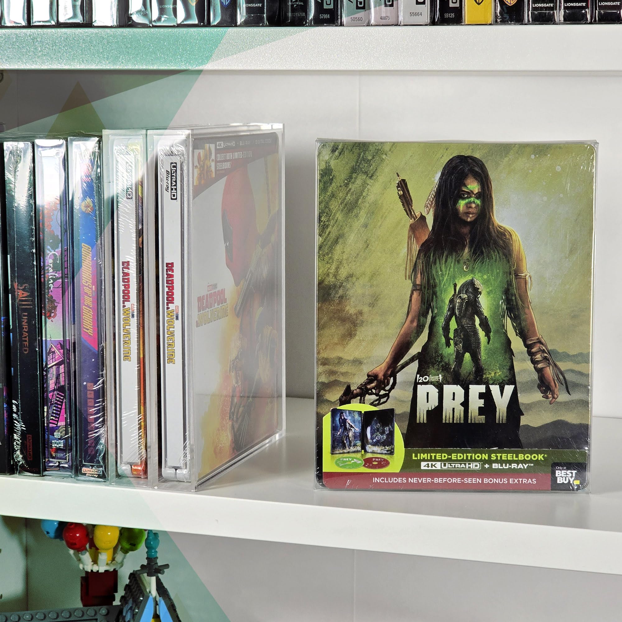 MALKO Steelbook Protector Case. Compatible with: 4K UHD | Blu-Ray | Arrow Video w/Slipcover | Criterion Blu Ray Case | PS3 & PS4 Steelbooks | 20 Pack