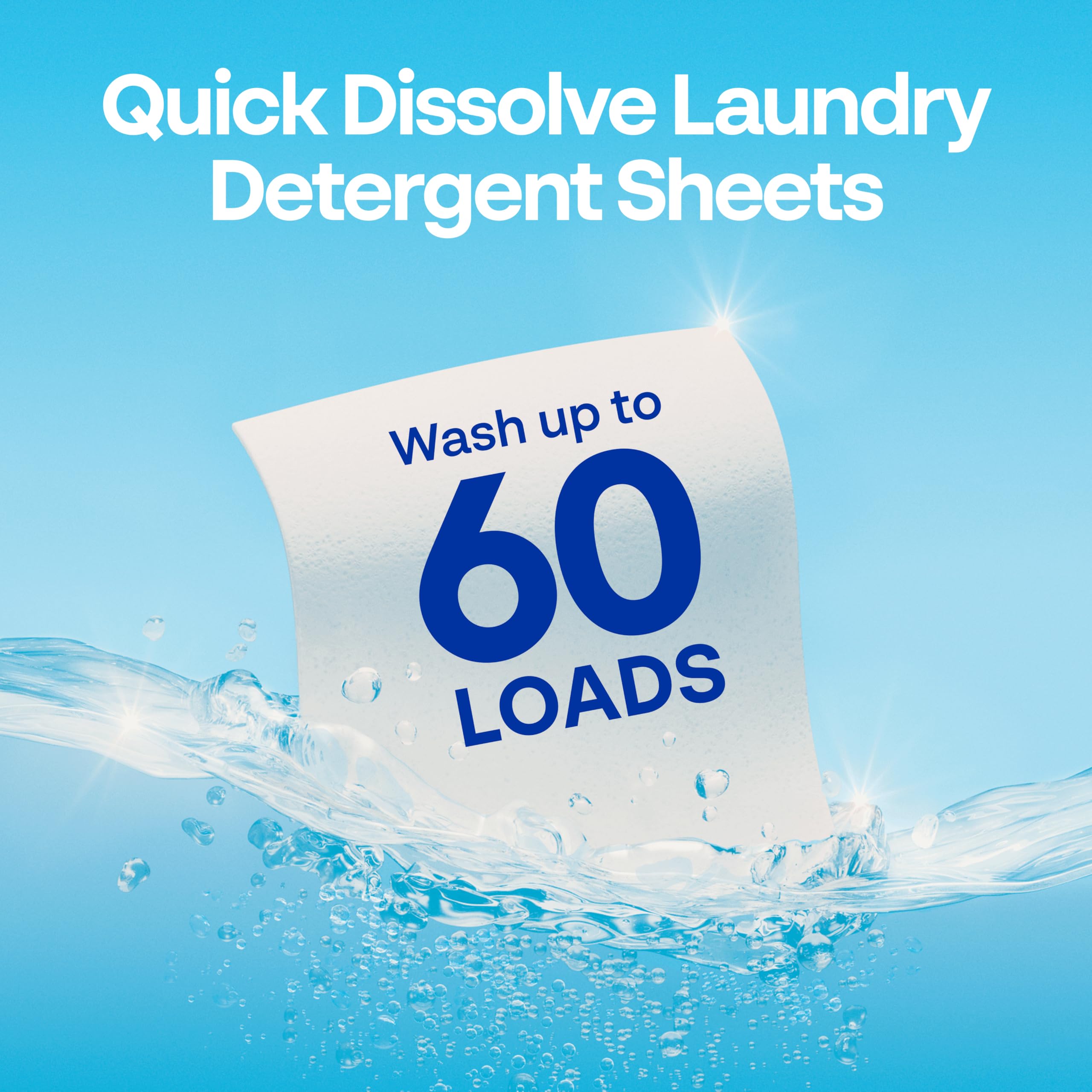 Earth Breeze Laundry Detergent Sheets Fragrance-Free - 60 Loads Eco Liquidless Soap - Travel-Friendly for Hot & Cold Cycles, Tackles Tough Stains & Odors - Gentle on Sensitive Skin, 30 Ct