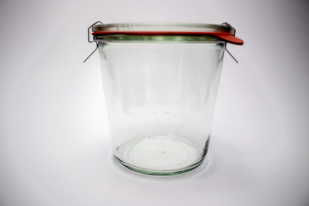 Weck Canning Jars 742 - Transparent Glass Eco-Friendly Canning Jars with Airtight Seal - 1/2 Liter Tall Jars (2 Pack)