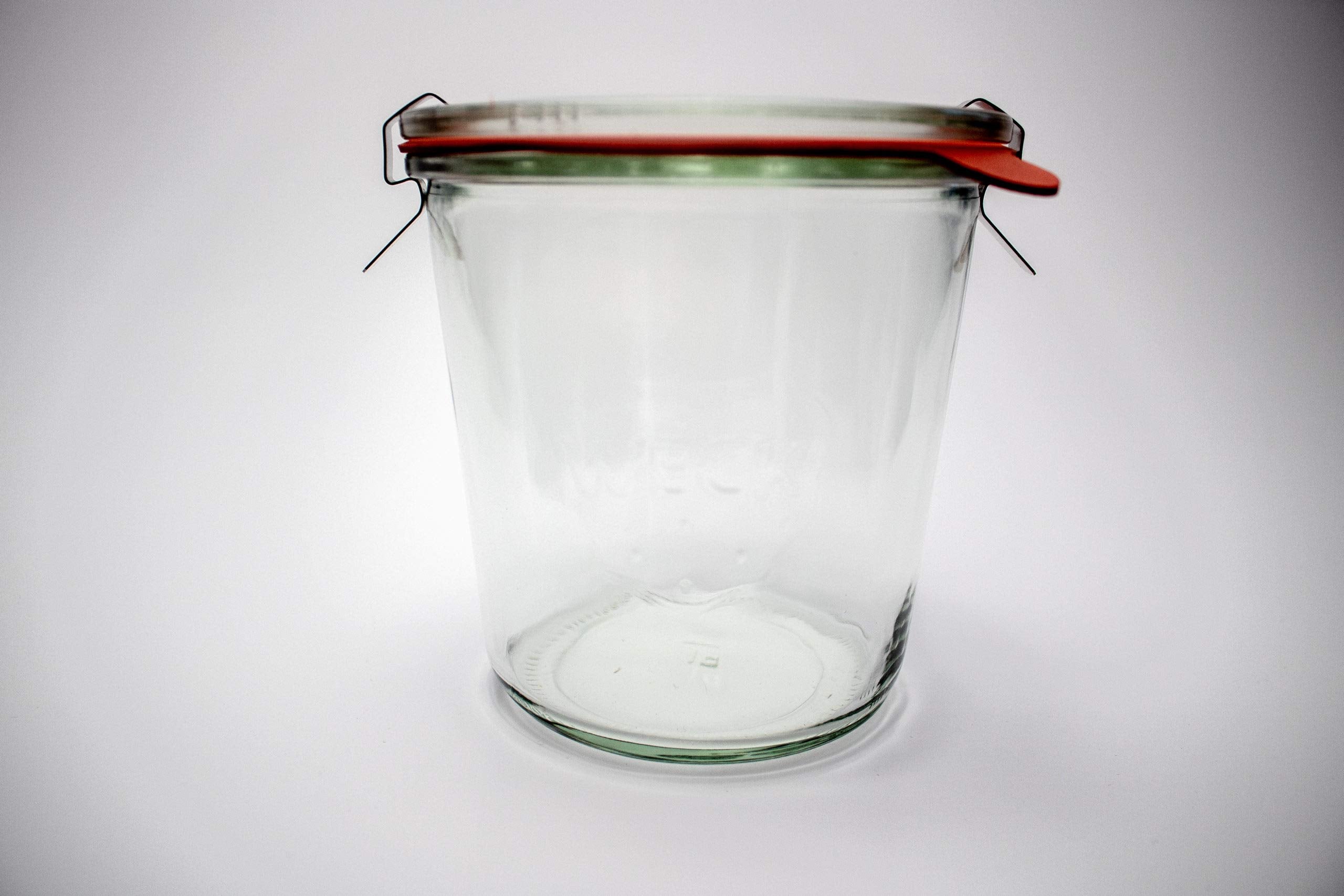Weck Canning Jars 742 - Transparent Glass Eco-Friendly Canning Jars with Airtight Seal - 1/2 Liter Tall Jars (2 Pack)