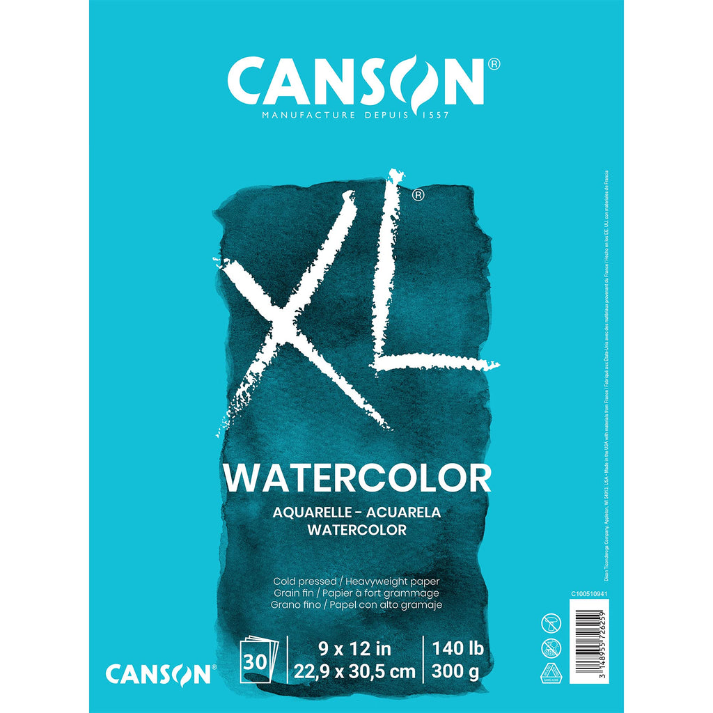 Pro-Art 702-2445 9-Inch by 12-Inch Canson Watercolor Paper Pad, 30-Sheet, X-Large