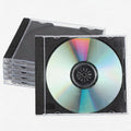 Unomor Clear CD Jewel Cases Standard Size 6 Pack - Plastic CD DVD Replacement Cases, Stackable Disc Organizer with Interlocking Tray for Music Movie Collection and Home Media Storage