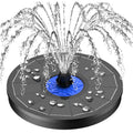 SZMP Solar Fountain Upgrade, 3.5W Solar Powered Bird Bath Fountains with Flower, Outdoor Water Feature Solar Fountain Pump with 7-in-1 Nozzles, 4 Fixed Pipes for Humingbirds, Birdbath, and Garden