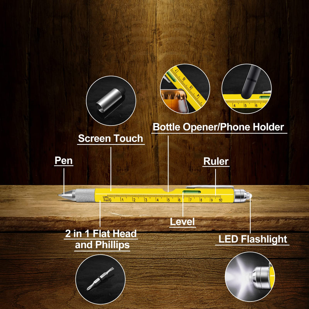 KEZKALS Gifts for Men Husbands, 9 in 1 Multitool Pen, Anniversary Birthday Gifts for Men, Mens Gifts for Him Dad Grandpa, Fathers Day Gift Ideas for Men from Daughter Wife Son, Cool Gadgets Tools