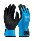 LANON Waterproof Winter Work Gloves, Double Rubber Coated, Thermal Insulated Freezer Gloves for Cold Weather, Heavy Duty, Non-Slip Grip, Wrist Closure, Blue,M