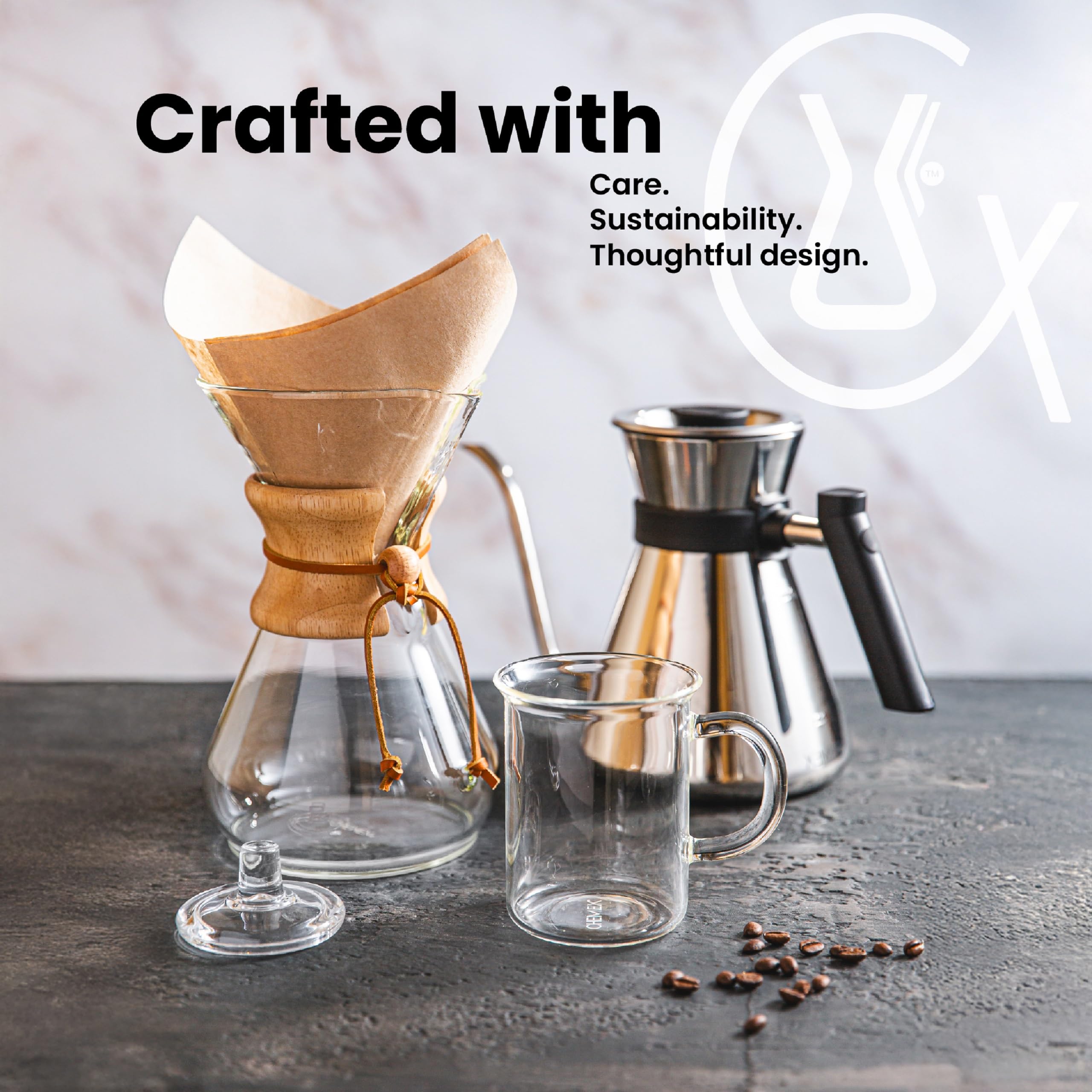 Chemex FSU-100 Bonded Coffee Filter Natural, One Size
