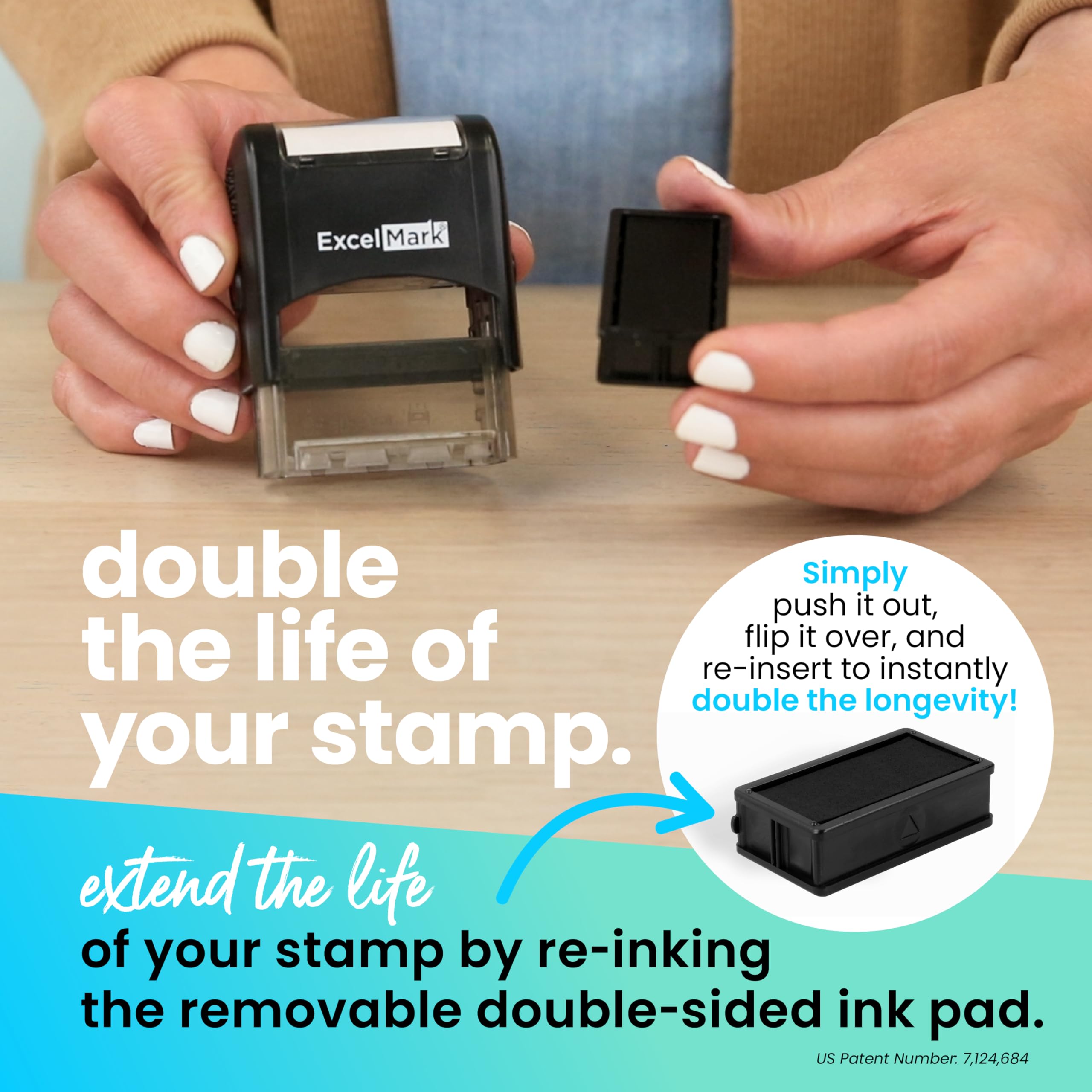 Discard Self Inking Rubber Stamp - Red Ink (ExcelMark A1539)