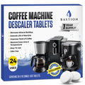 Coffee Machine Descaler Cleaner Tablets 24-Pack | For Keurig, Breville, De Longhi, Miele, Ninja, Braun | Clean & Descale Coffee Pot & Espresso Maker -Cleaning & Descaling Solution Tabs