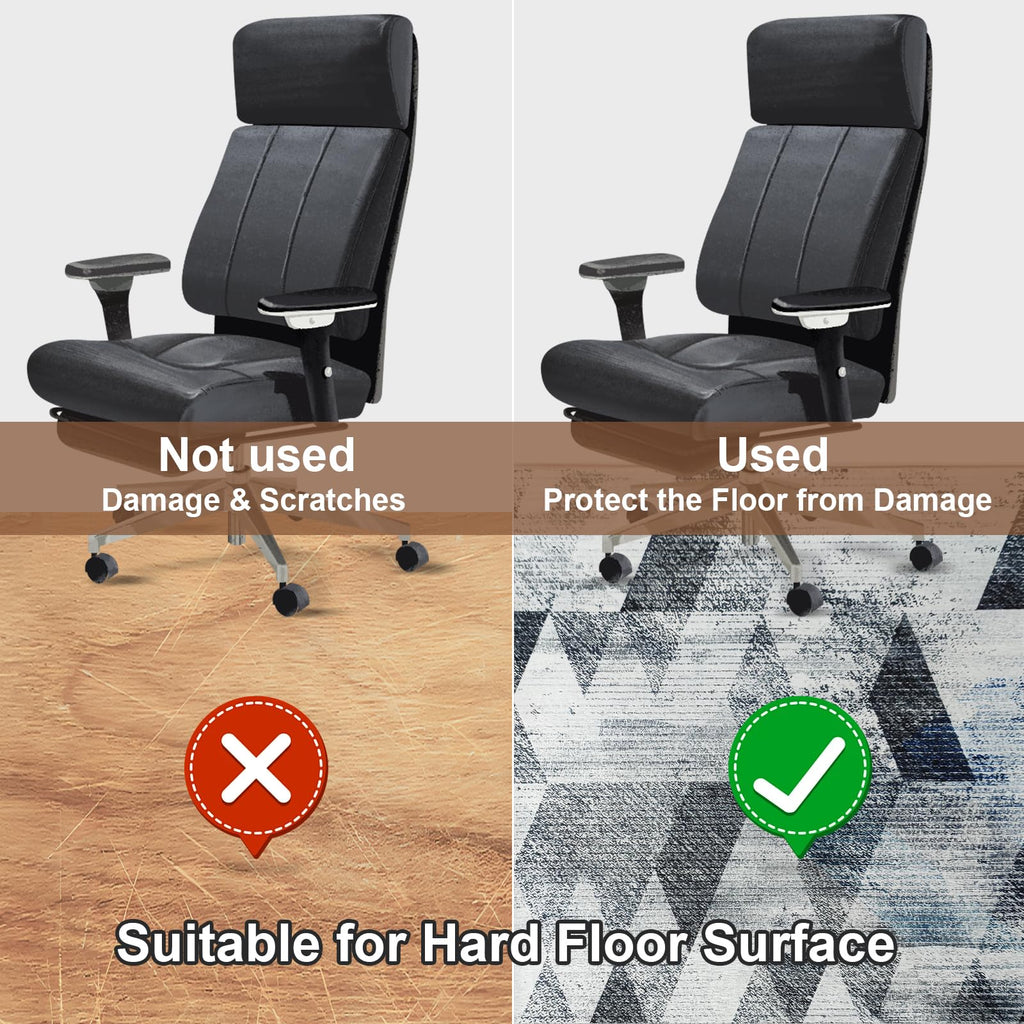 Office Chair Mat 35"x47", Chair Mat for Hardwood Floor, Non-Slip Computer Chair Mats, Mats for Under Desk Chairs, Desk Chair Mats Floors Protector for Office Home, Floor Mat for Offices Chair