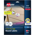 Avery® Matte White High-Visibility Labels for Inkjet Printers, 1-1/2 Inch Diameter, Pack of 400 (8293)
