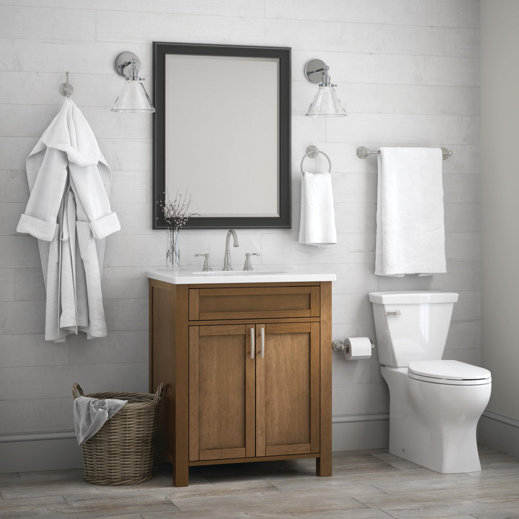 Delta PTR50-BN Porter Bath Hardware Accessory Toilet Paper Holder, SpotShield Brushed Nickel