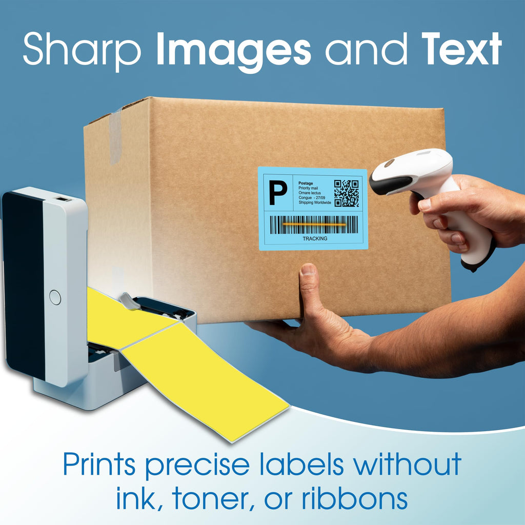 Spartan Industrial Direct Thermal 4" X 6" Fanfold Green Shipping Labels | (500 Total 4x6 Fan-fold Labels) | Compatible with Rollo, Munbyn, Zebra Thermal Printers | Commercial Grade and Professional