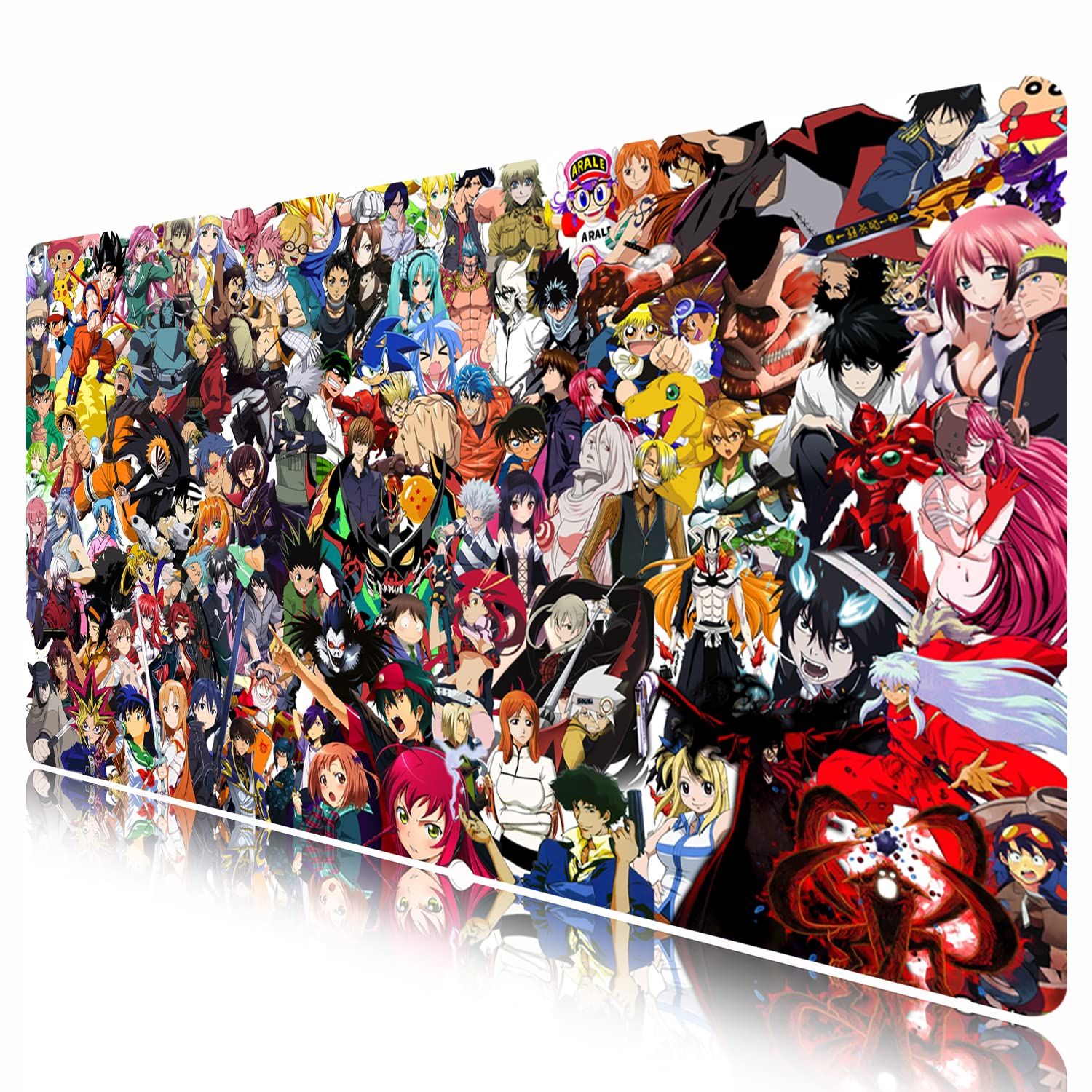 KINPLE XXL Extended Large Gaming Mouse Pad Non-Slip Water-Resistant Rubber Cloth Computer Game Mouse Mat(35.4×15.75×0.1 inch) (35.4×15.75inch(U12))