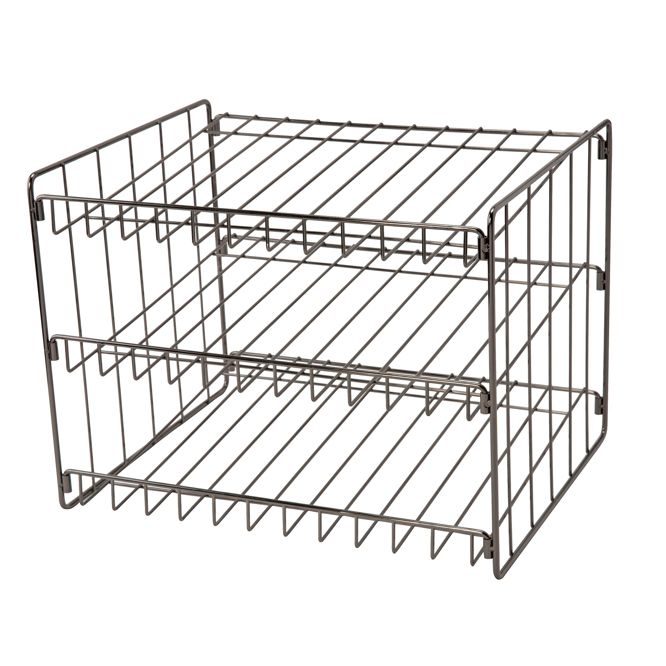 Kitchen Details 3 Tier Can Organizer | Canned Food Storage Rack | Kitchen Cabinet and Pantry Organization | Holds 36 Cans | Space Saving | Onyx