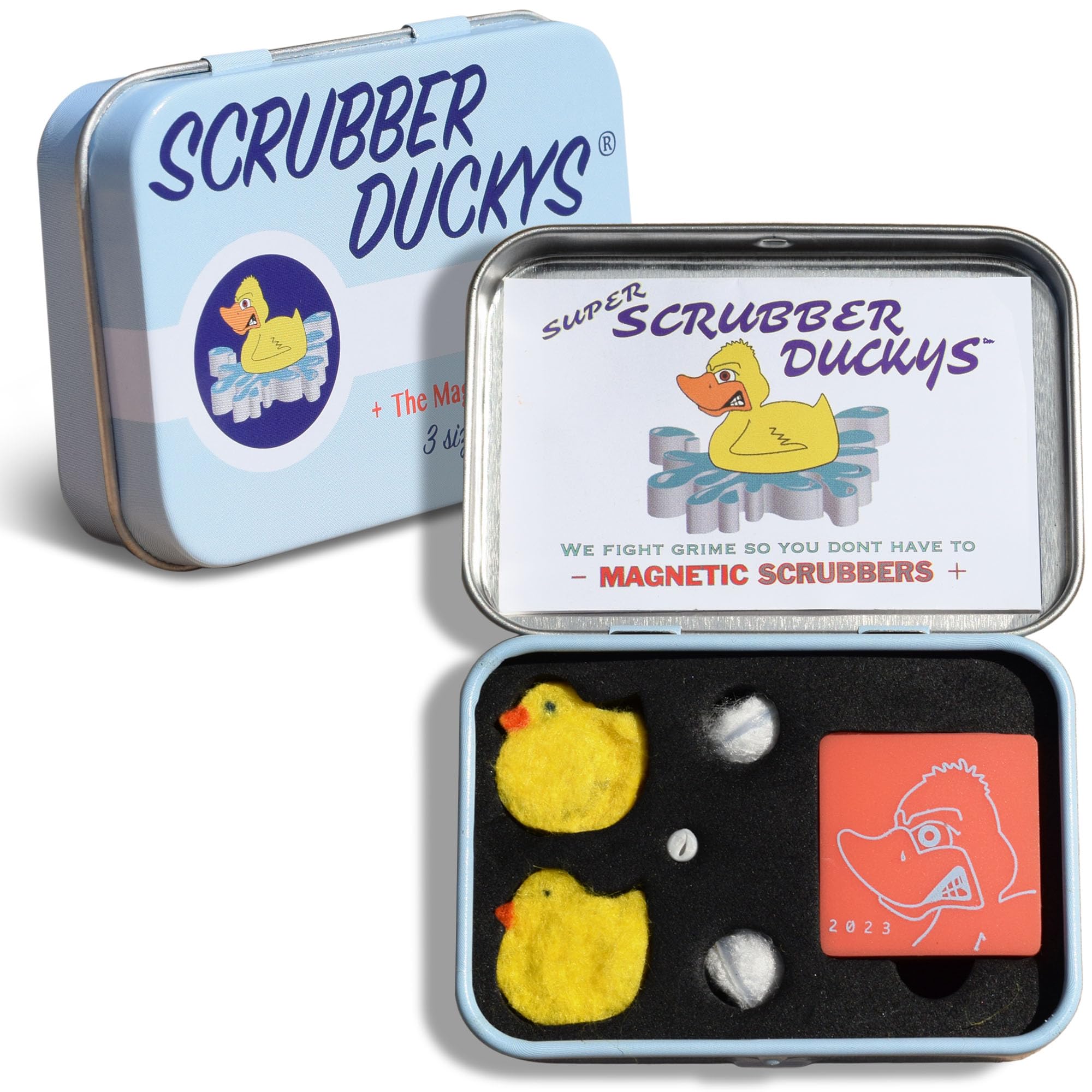Super Scrubber Duckys Version 2.0 (Included: Free Mini Egg Scrubber and Extra Ducky Scrubber)