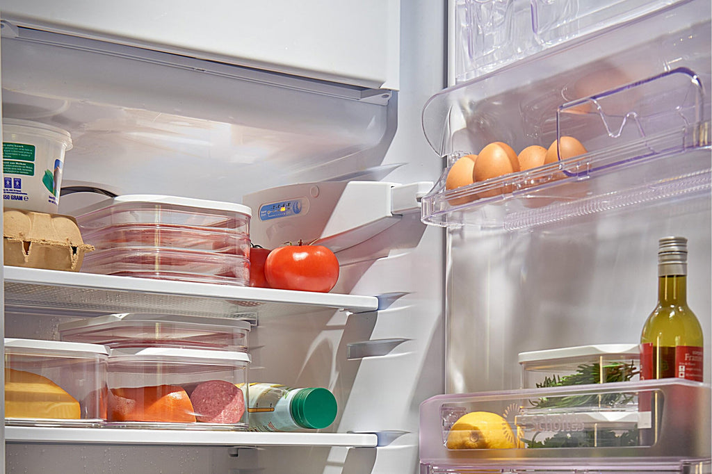 Mepal Modula Rounded Stackable Food Storage Box | 3 Compartments with 1 Universal Transparent Framed Lid | Ideal for Cold Cuts, Cheese, and More | BPA-Free, Nordic White (17oz/500ml)