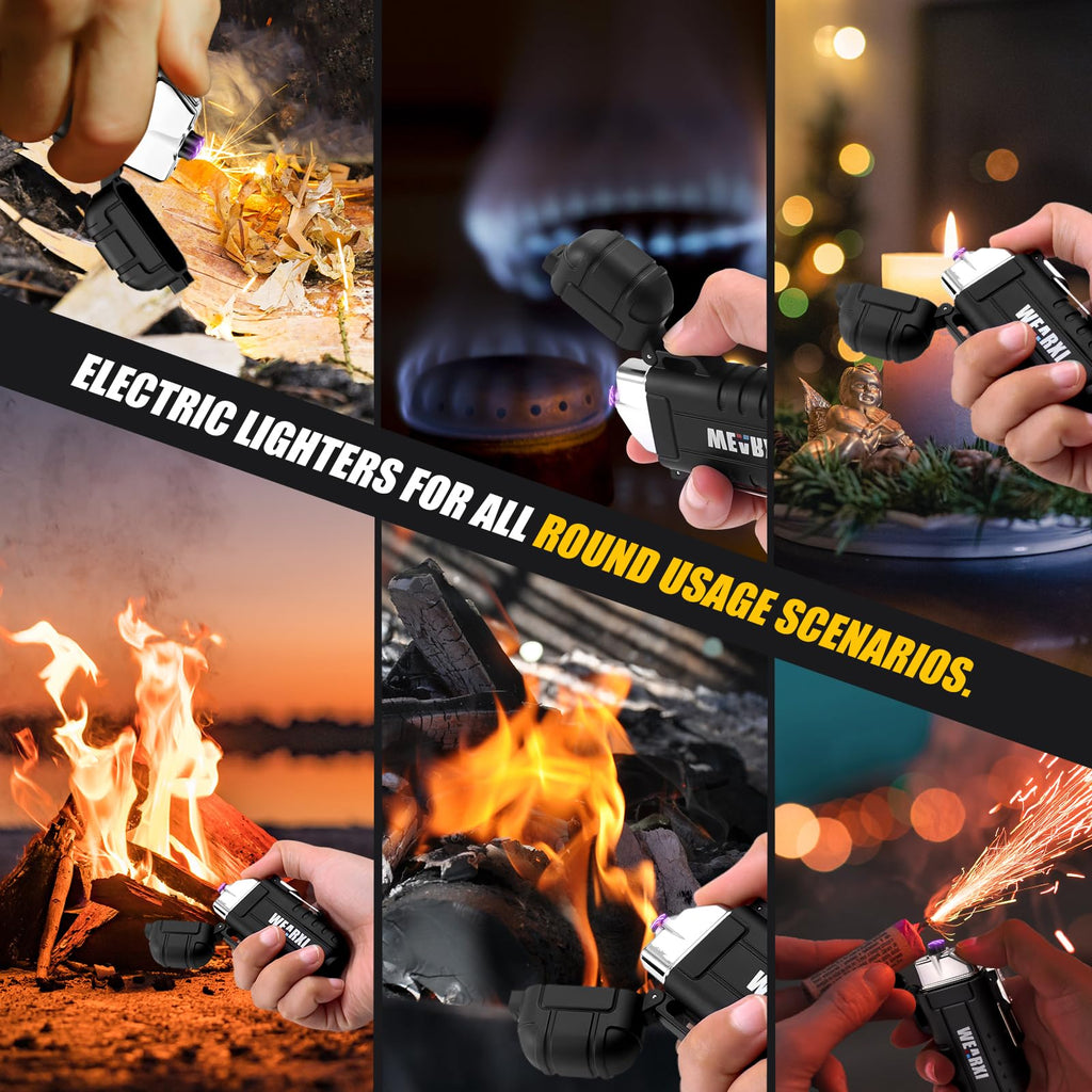 WEARXI Gifts for Men Electric Lighter, Easter Gifts for Adults, Father s Day Gift from Daughter Son Wife, Birthday Gift for Dad/Men/Him, Father s Day Ideas, Cool Gadgets Camping Accessories