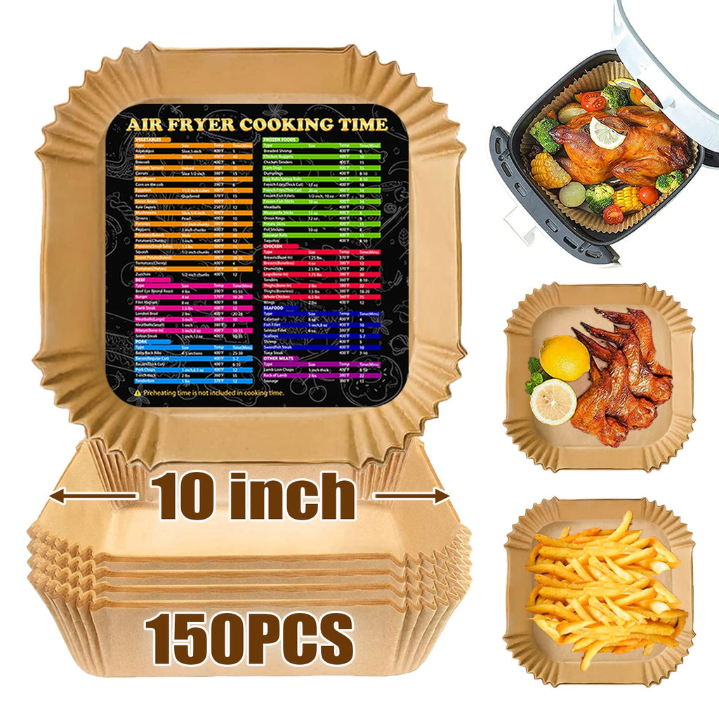 Air Fryer Liners for COSORI 6 QT, Airfryer Liners 10 Inch Large Air Fryer Parchment Paper Liners, Parchment Paper for Air Fryer Disposable, 150PCS