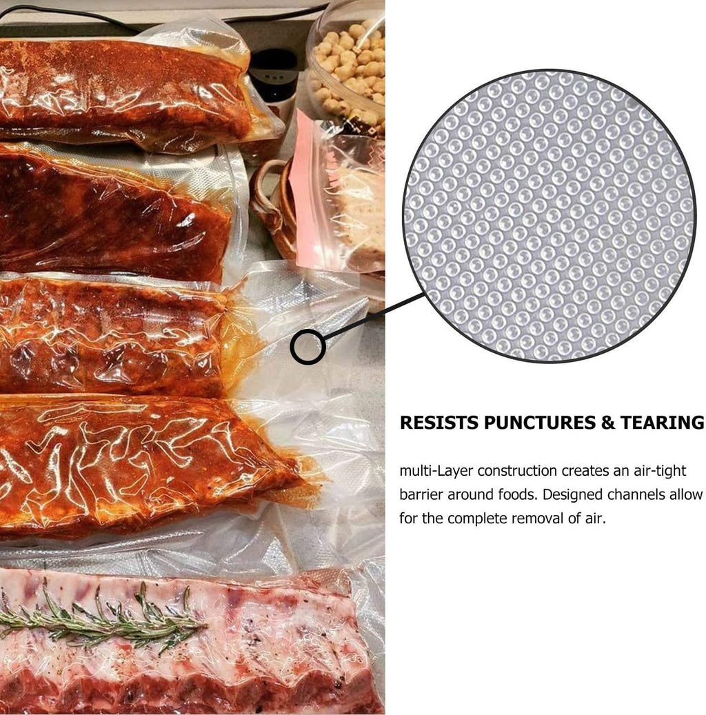 8''x50' Vacuum Sealer Bags for Food Saver (2 Pack), Commercial Grade Sealer Saver Rolls for Meal Prep or Sous Vide, BPA Free, Heavy-Duty