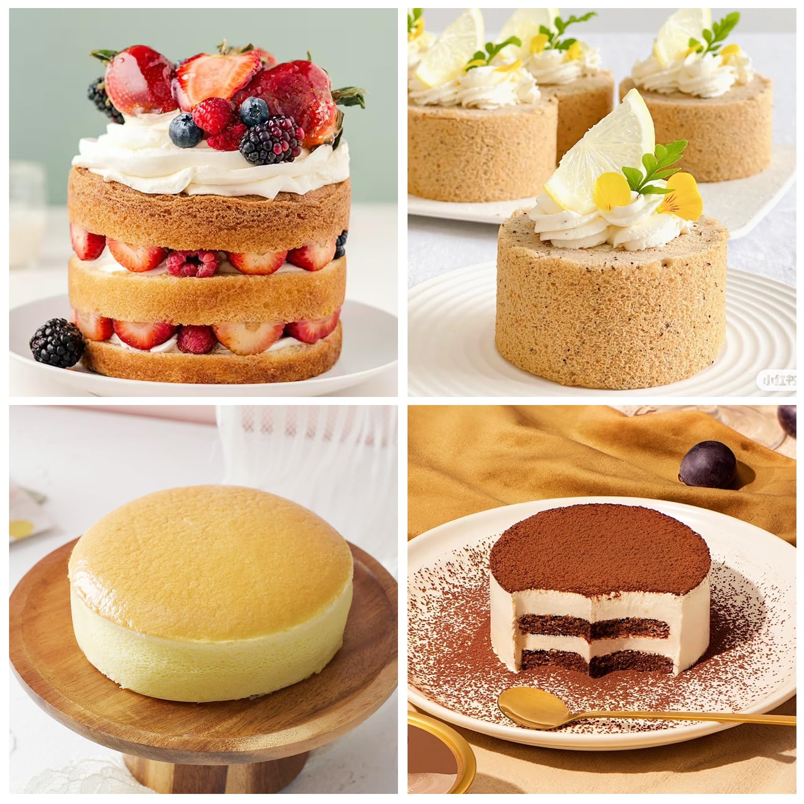 Supkiir 8Pcs 4Inch Springform Pans, Round Mini Cheesecake Pan with Removable Bottom, Small Leak-Proof Cake Pans Non-Stick Baking Cake Mold for Cheesecakes Pizzas Quiches Pie