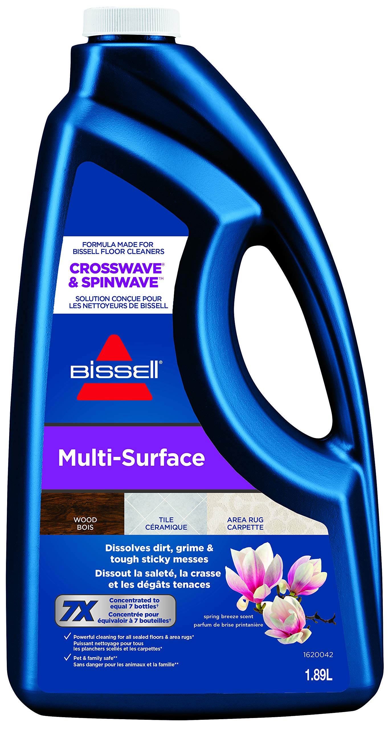 BISSELL Multi-Surface Formula for CrossWave & SpinWave, Wet/Dry Vacuum Solution (64oz), 1789N
