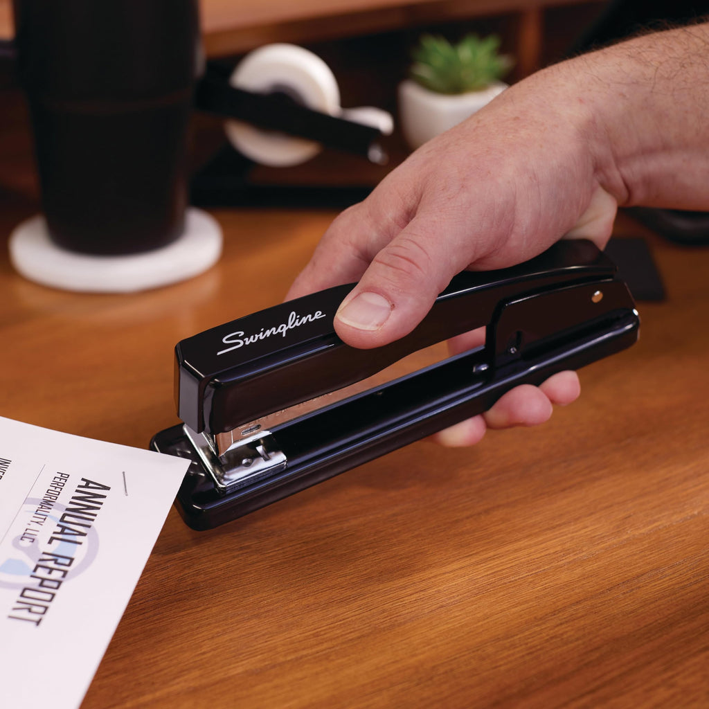 Swingline Commercial Desktop Staplers, 20 Sheet Capacity, Portable, Durable Metal Stapler for Home Office Supplies, Classroom or Desktop Accessories, Black, 2 Pack