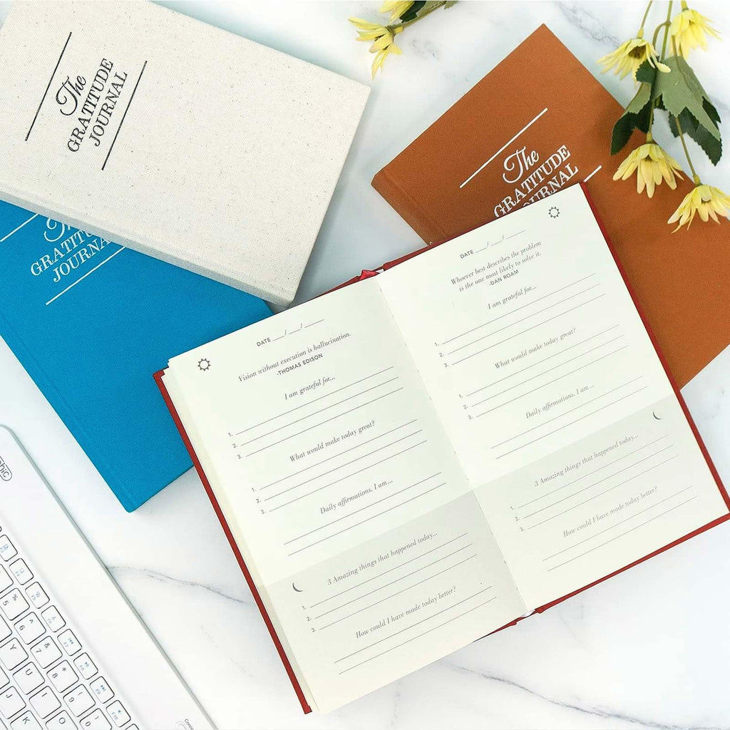 Gratitude Journal, Self Care Journal, A5 Premium Thickened Hardcover Notebook- Daily Gratitude Journal for Happiness, Mindfulness, and Reflection, Undated Life Planner, Daily Planner, Weekly Planners and Organisers