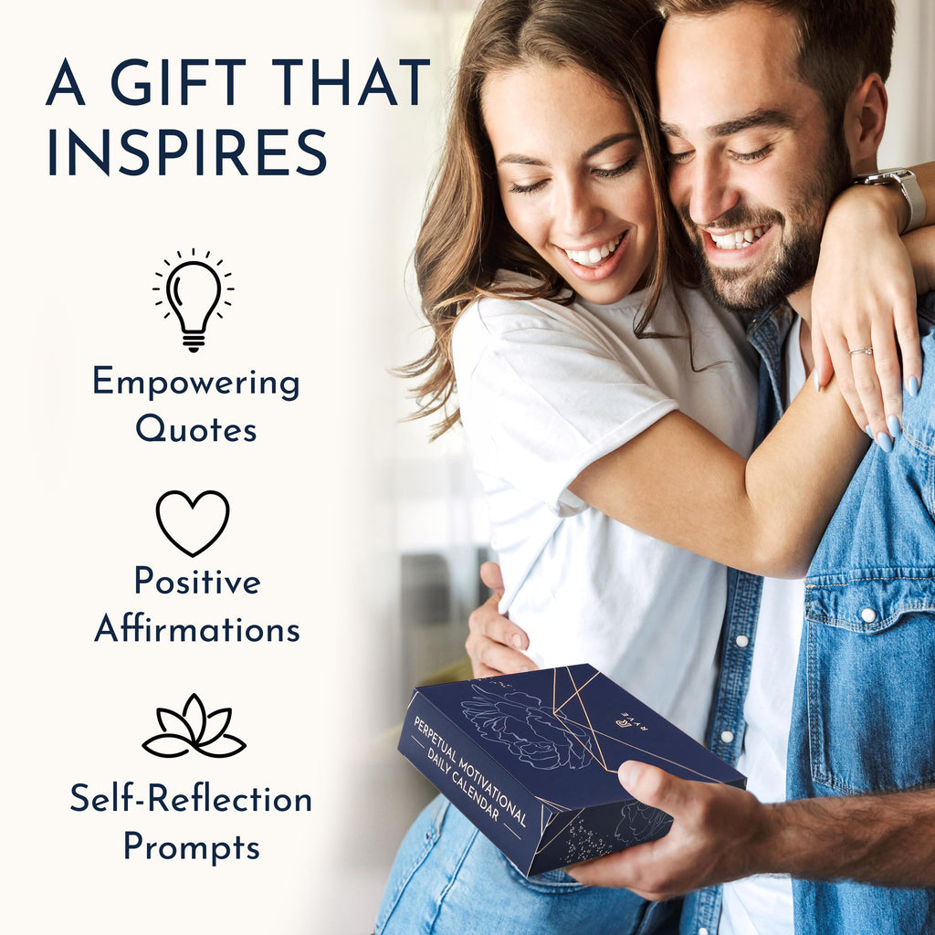 RYVE Motivational Calendar - Daily Flip Calendar with Inspirational Quotes - Desk Decor and Accessories, Inspirational Gifts and Motivational Gifts for Women, Office Decor and Desk Accessories
