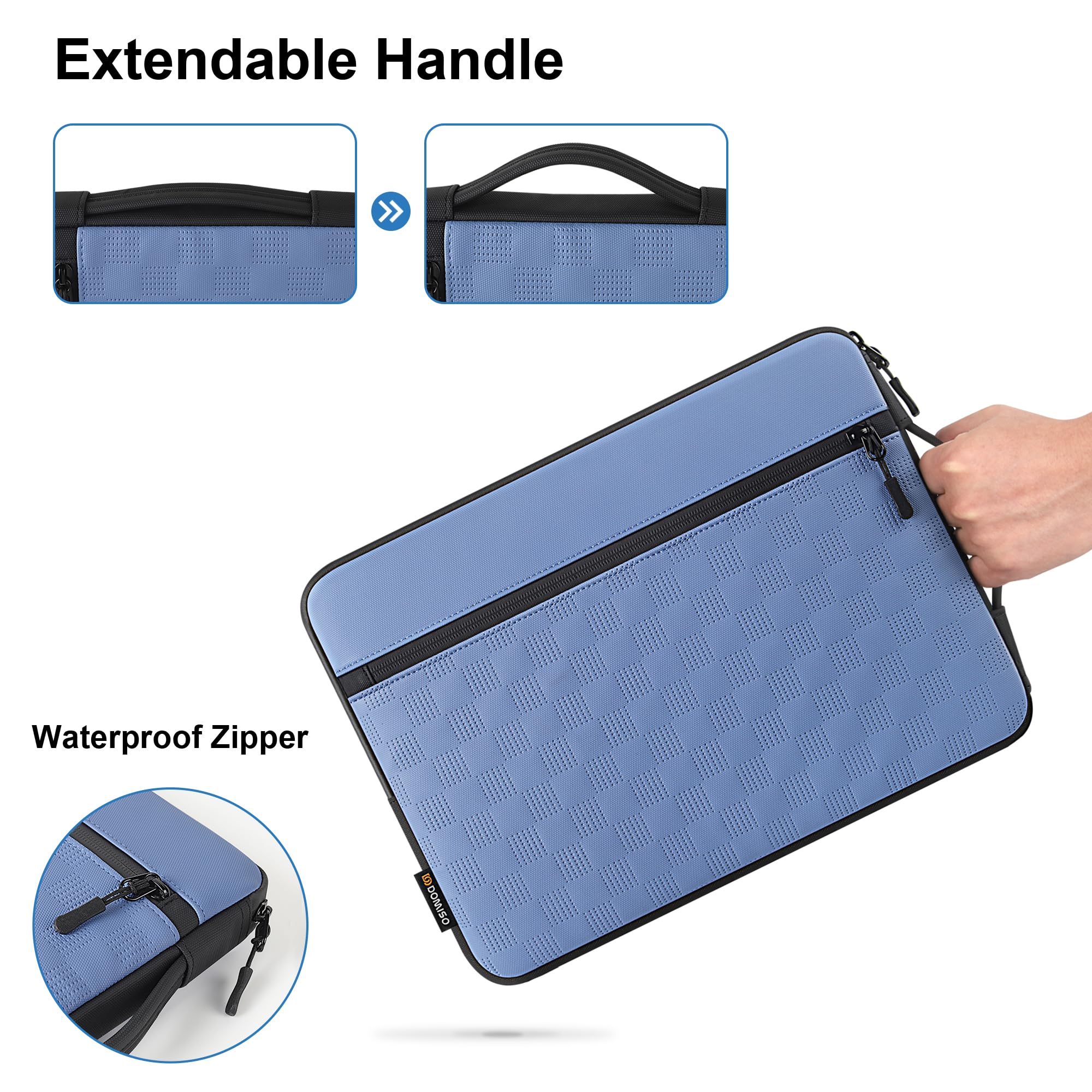 DOMISO Laptop Sleeve Bag for 17 inch Laptop 17.3 inch Laptop Case Laptop Carrying Case for 17 inch Asus Acer Dell 17.3" IdeaPad 3 Gen 7/IdeaPad 300 320 321/17.3" ZBook Fury 17.3 G8/HP Envy, Blue