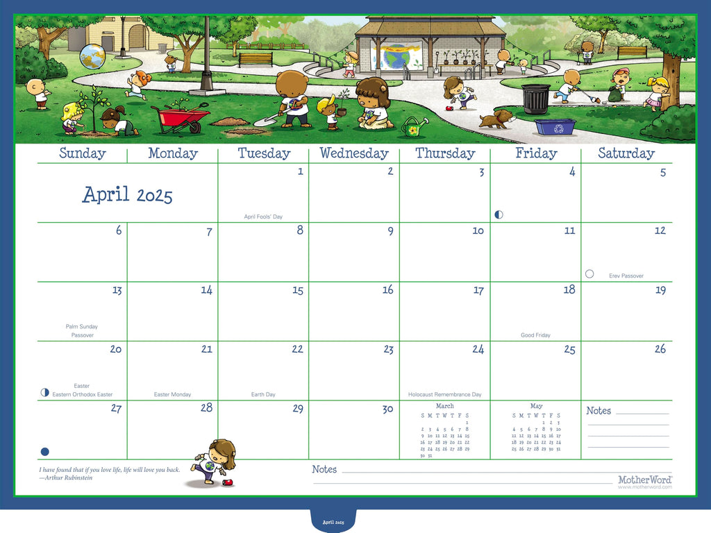 2025 MotherWord Deluxe Ultimate Family Calendar and Chore Chart, 16-Month Family Planner, Sept 2024-Dec 2025, English, Large Deluxe Version, 18" x 13.5" (MWFCT12825)