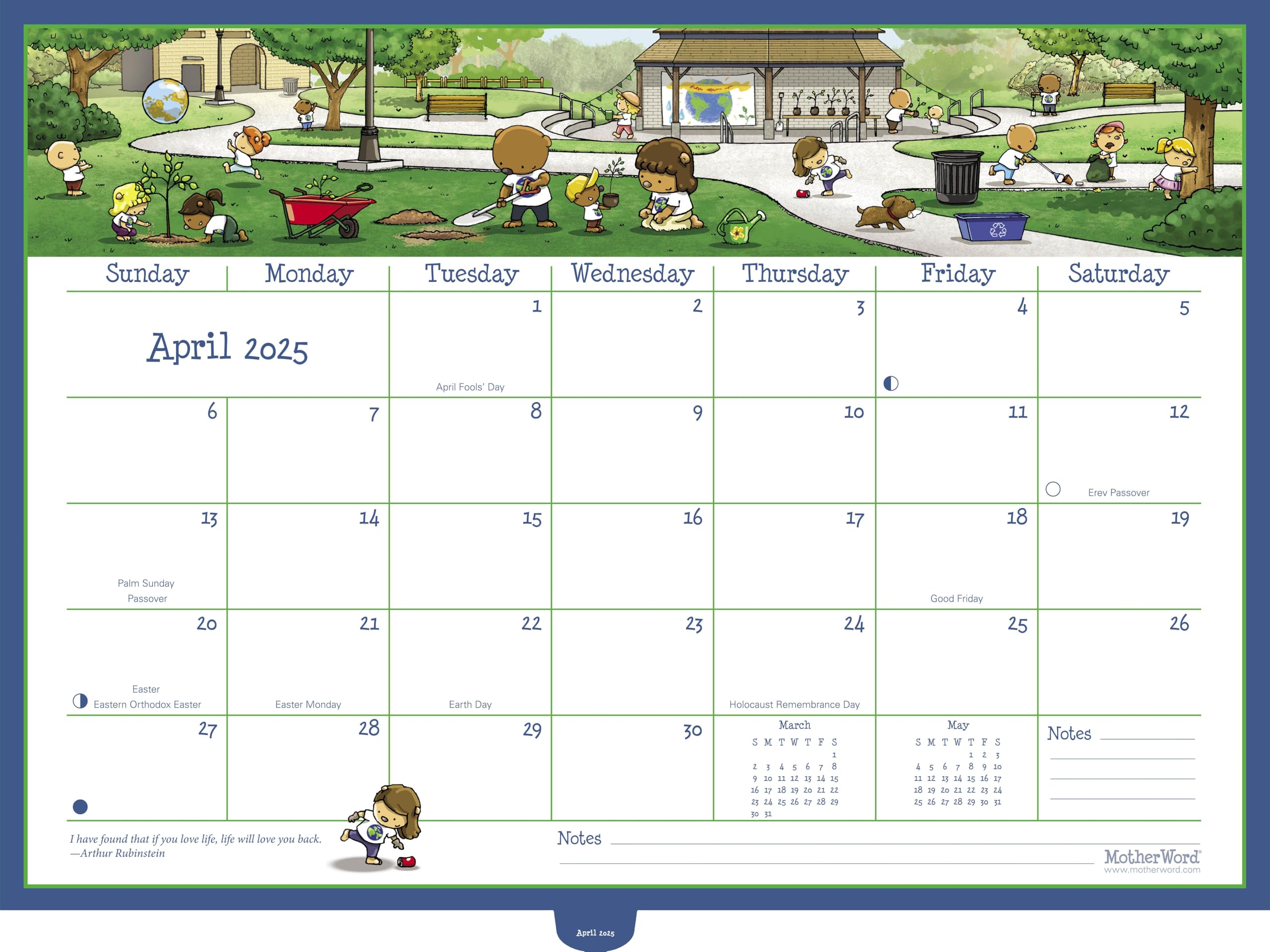 2025 MotherWord Deluxe Ultimate Family Calendar and Chore Chart, 16-Month Family Planner, Sept 2024-Dec 2025, English, Large Deluxe Version, 18" x 13.5" (MWFCT12825)