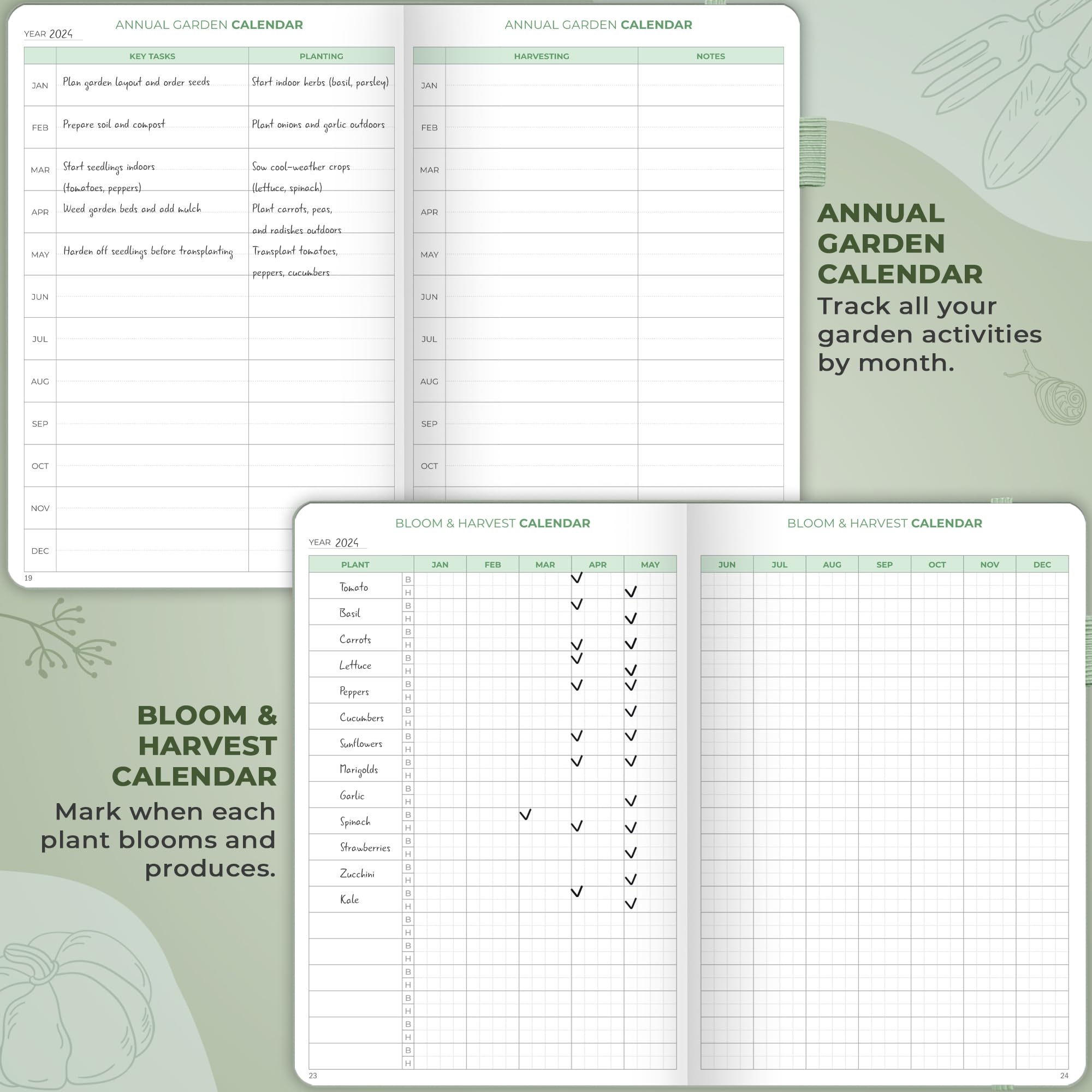 Clever Fox Gardener’s Journal – Guided Gardening Notebook to Plant Vegetables, Flowers & Herbs – 5-Year Garden Log Book for Beginners (Cypress)