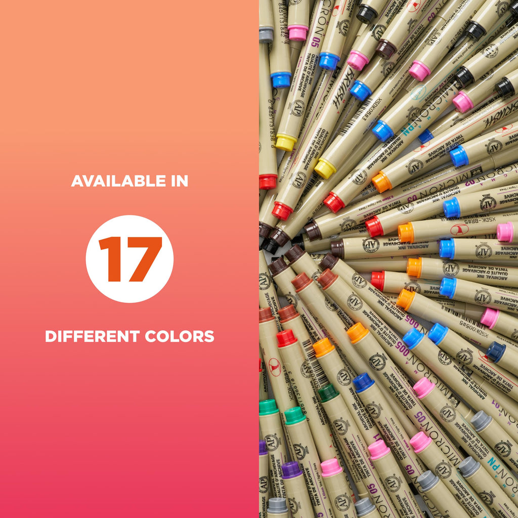 Sakura Pigma Micron Fineliner Pens - Archival Black Ink Pens - Pens for Writing or Drawing - Holiday Gifts for Artists, Crafters & DIY Gifts Projects - Assorted Point Sizes - 6 Pack