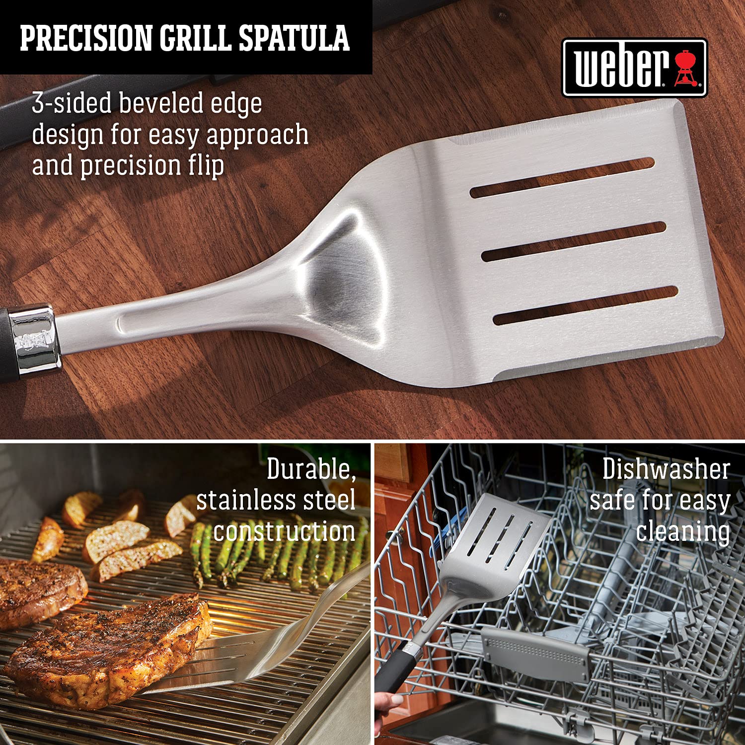 Weber Precision Grill Spatula, for BBQ Grilling,