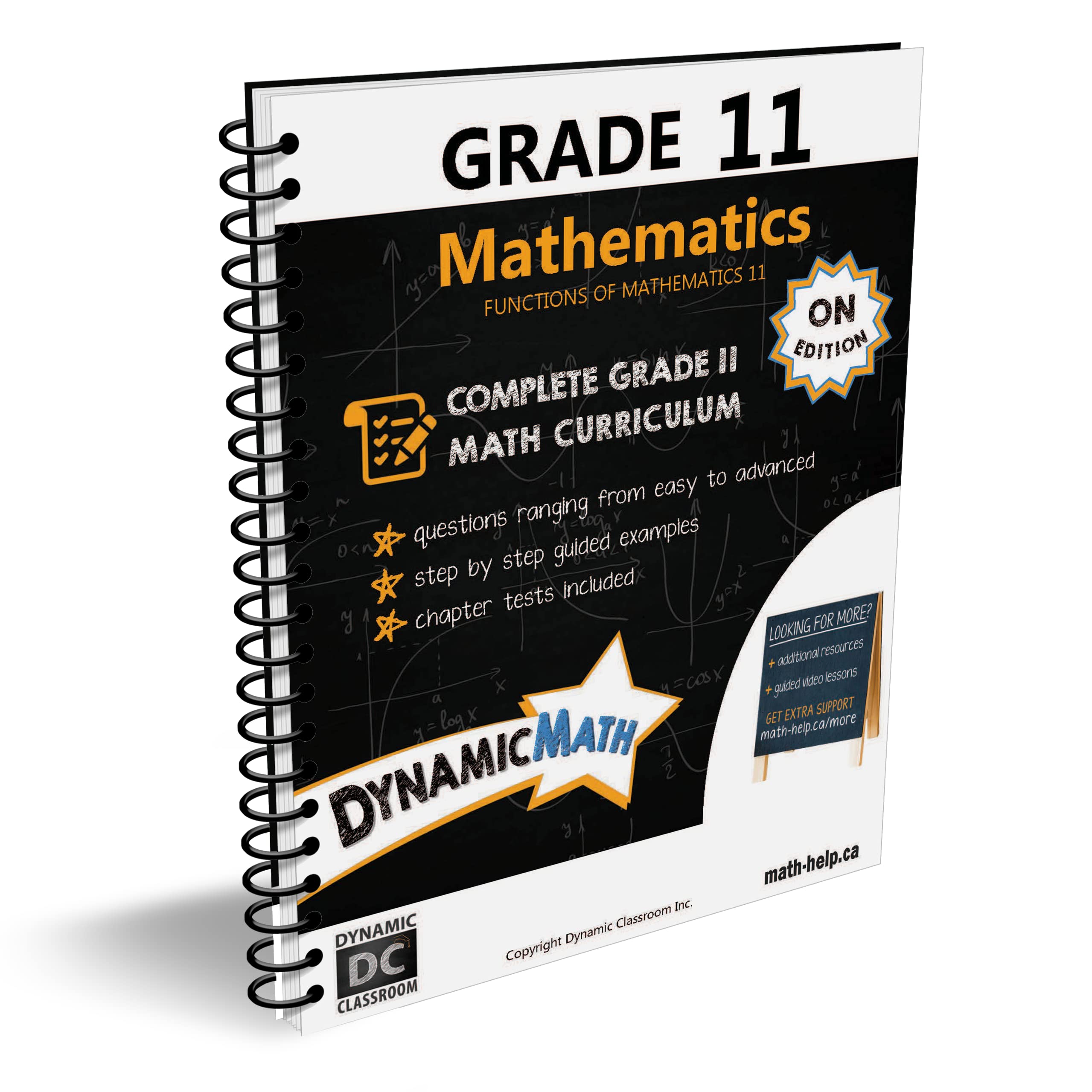 Dynamic Math Workbook - Complete Grade 11 Mathematics Curriculum (ON Edition)