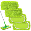 TidyBliss Reusable Microfiber Mop Pads 4 Pack Dry Sweeping Cloths & Wet Mopping Cloths Compatible with Swiiffer Sweeper