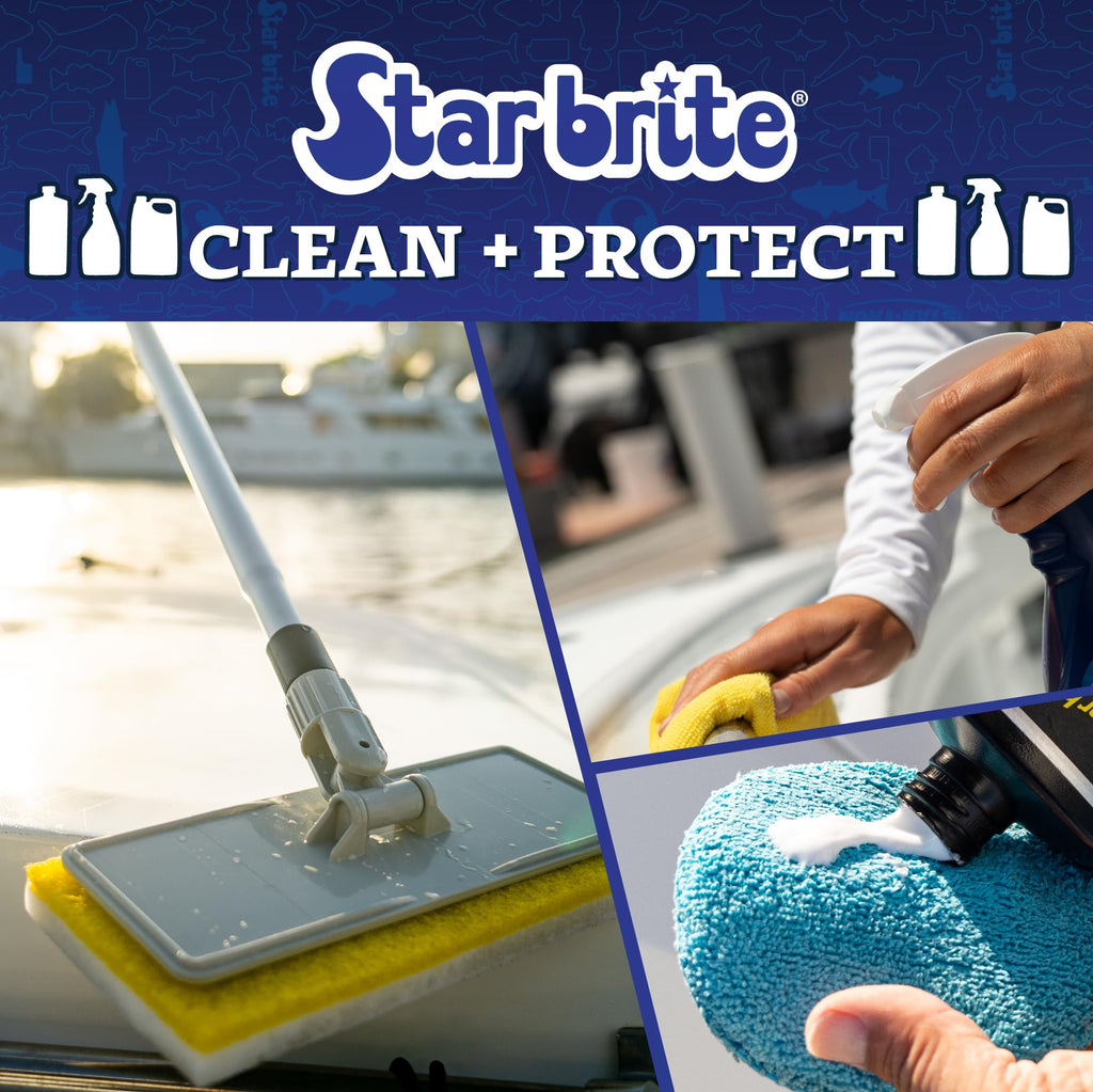 Star brite 040163 Premium Scrub Brush, 8"