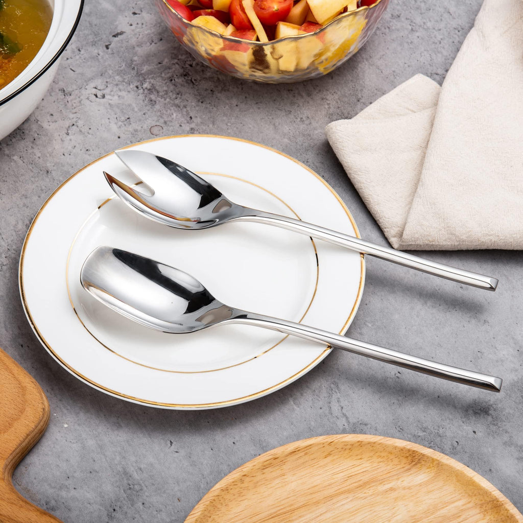 IMEEA Salad Servers Salad Tongs 18/10 Stainless Steel Salad Serving Utensils 10-Inch