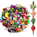 100Pcs Pencil Charms, Pencil Topper Decoration, Cute PVC Different Charms Clips Designs, Cute School Supplies Classroom Rewards and Prizes