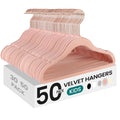 SONGMICS Baby Kids Hangers 50 Pack for Closet, 11.8 x 8.1 Inches, Rose Gold 360° Swivel Hooks, Space-Saving Clothes Velvet Hangers for Nursery, Non-Slip, Jelly Pink UCRF027P01
