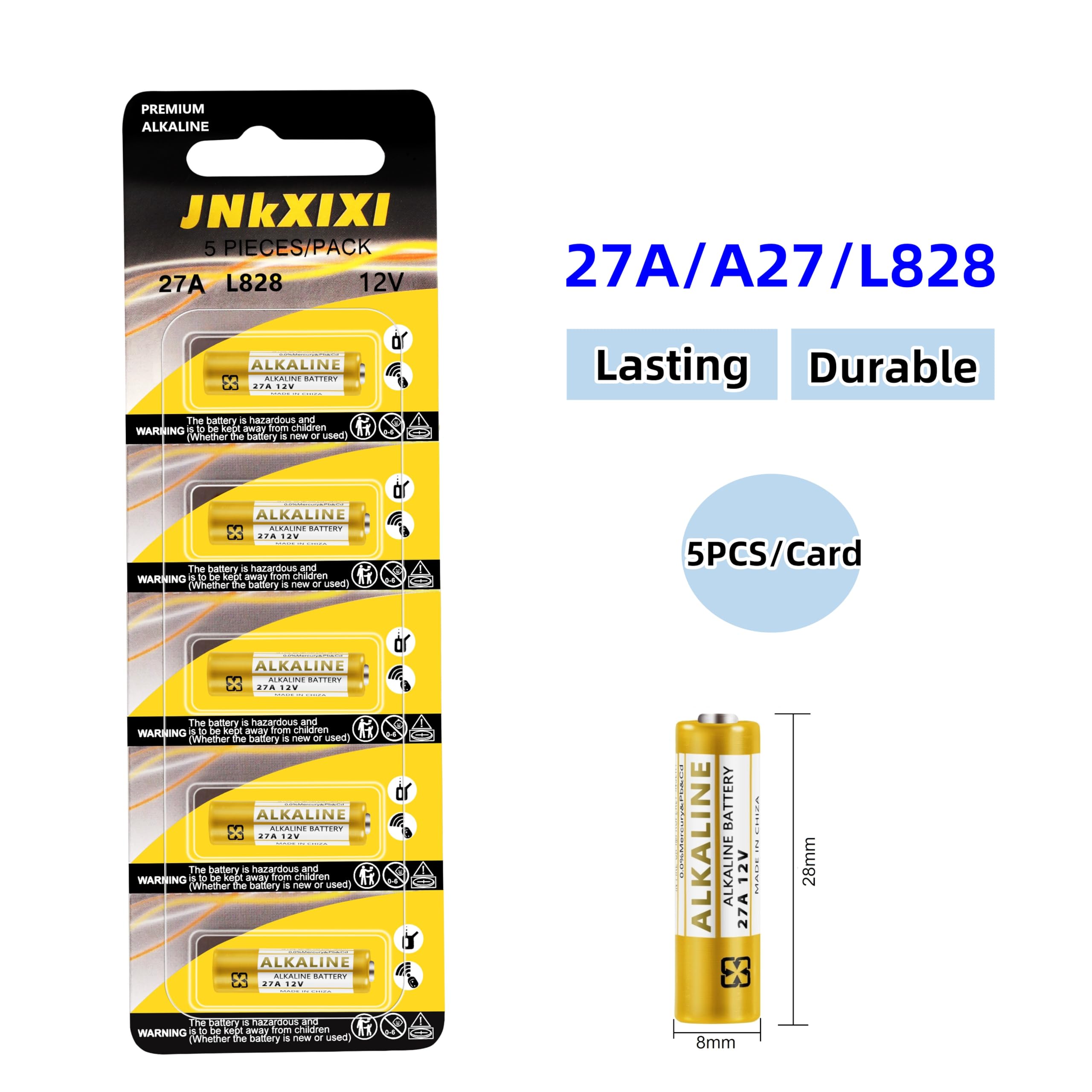 JNKXIXI 27A 12v Battery Alkaline Batteries (30)