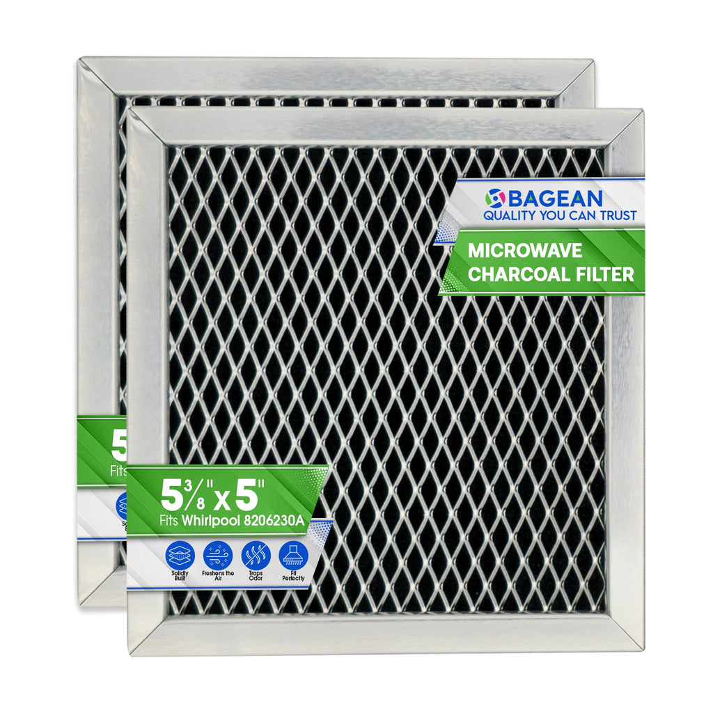 Replacement for Whirlpool 8206230A Microwave Charcoal Filter (2-Pack)