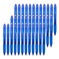 Volcanics Retractable Clicker Erasable Gel Pens - 0.7mm Ball Point, Heat Erase with Built-in Eraser, 36 Pack Blue