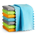 AIDEA Microfiber Glass Cleaning Cloths, 8PK, 16"x16" Premium Microfiber Glass and Window Cleaner, Lint Free Magic Cleaning Cloth, Quickly Clean Windows, Glasses, Windshields, Mirrors, Stainless Steel