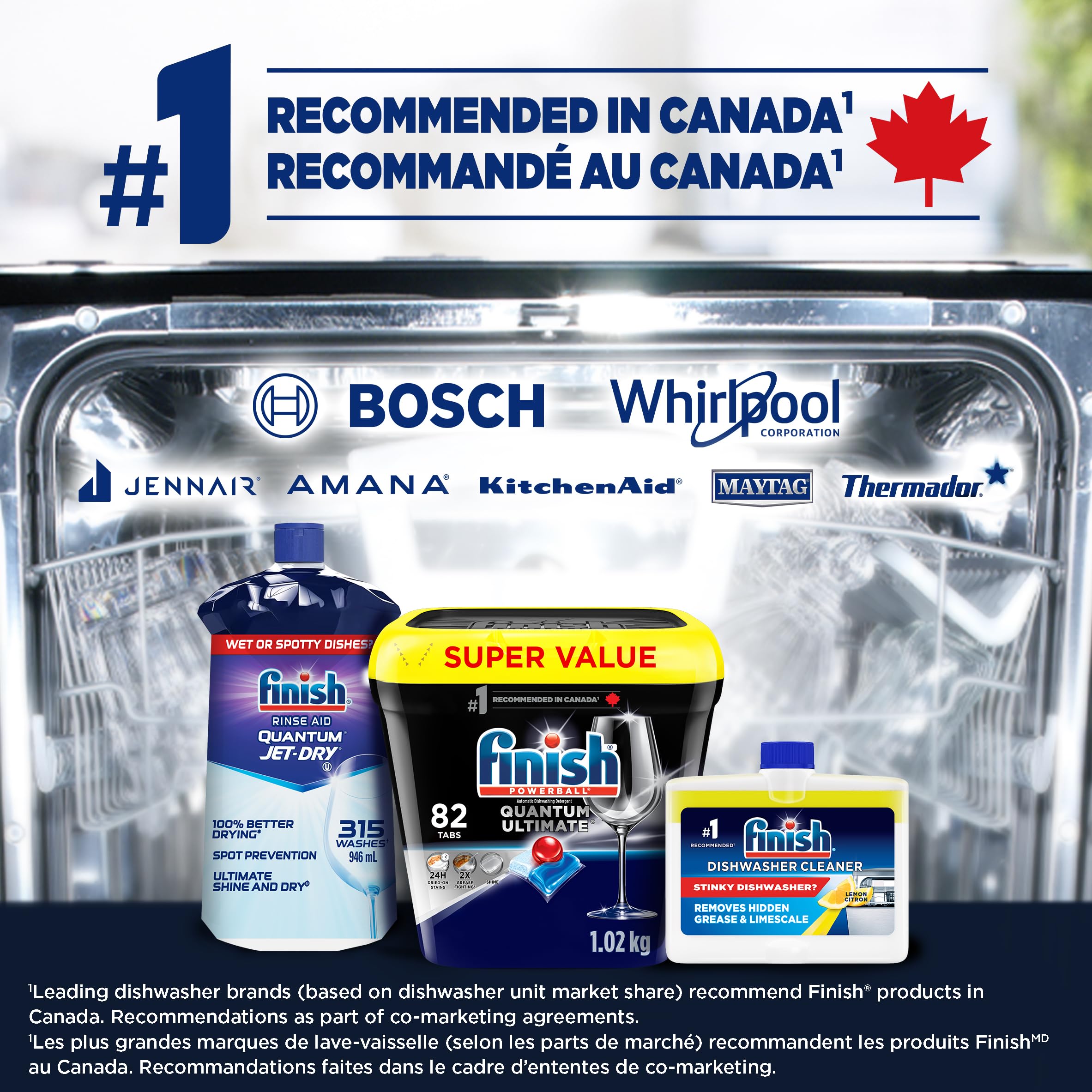 Finish® Quantum Ultimate® Dishwasher Detergent Pods, No pre sinse needed, For Deep clean & sparkling shine, 82 Tabs