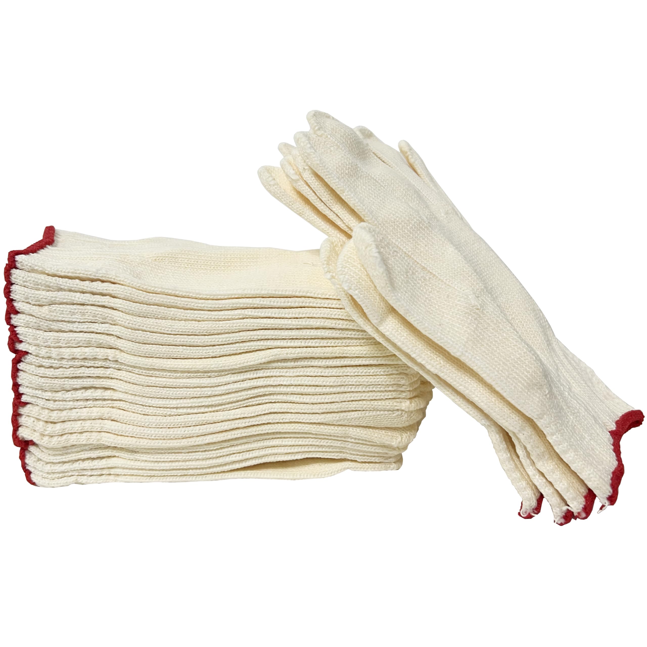 HPWFHPLF Safety Work Gloves, 24 Pack Cotton Working Gloves - Reusable, Washable, Seamless Knit Gloves for Men & Women (24, Universal)