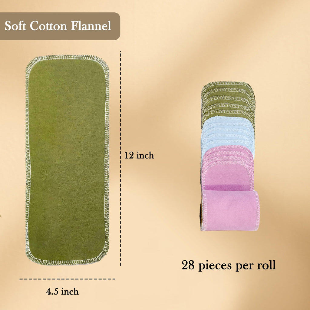 Bsofter Reusable Toilet Paper Rolls – 28 Pcs Reusable Toilet Paper Washable Toilet Tissue Camper RV Toilet Paper Paperless Tp Cloth Bidet Towels Reusable Baby Wipes Alternative