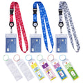 SWATOM Cruise Lanyards 9PCS Retractable for Ship Cards, Royal Caribbean & Celebrity 2024 & 2025 Waterproof Luggage Tag Holders Set with Detachable Badge Holder for ID Cards