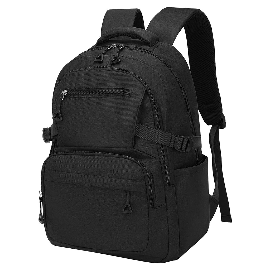 SUIKIHUM Girls Backpack, Lightweight Aesthetic Bookbag with Anti-Theft Pocket, Fit 15.6 Inch Laptop Backpack for College and Daily Use (Black)