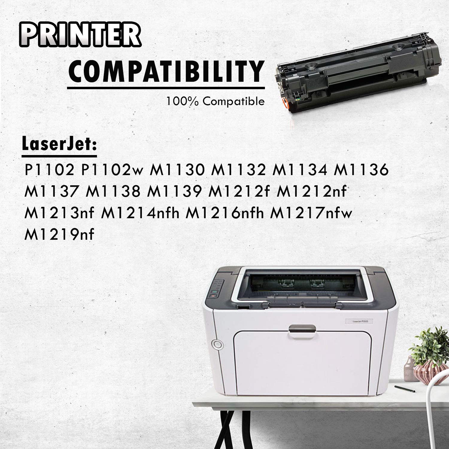 Inkfirst Compatible Toner Cartridge Replacement for HP CE285A 85A Laserjet Pro M1212f M1212nf M1213nf M1214nfh M1216nfh M1217nfw M1219nf P1102 P1102w P1109w M1130 M1132 M1134 M1136 M1137 M1138 M1139